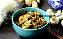 Фунчоза с грибами и овощами — легкий и вкусный летний салатик
