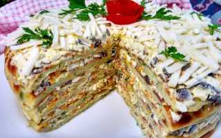 Печеночно-грибной Мясной торт — рецепт с фото пошагово