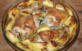 Куриные ножки с картошкой в духовке — 5 рецептов с фото пошагово